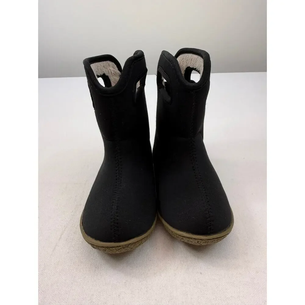 Bogs Kids Winter Boots Youth‎ Size 9 Black Faux Fur Lined Waterproof Outdoors